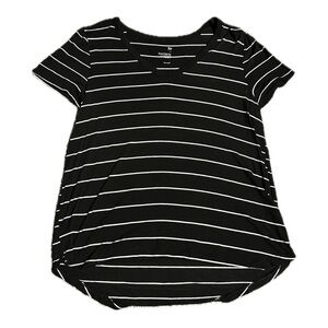 Kohls SO V Neck Striped Black & White Shirt
